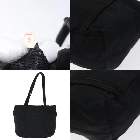 PRADA Mini Tote Bag Nylon Black Silver Auth bs26580 - Picture 14 of 14